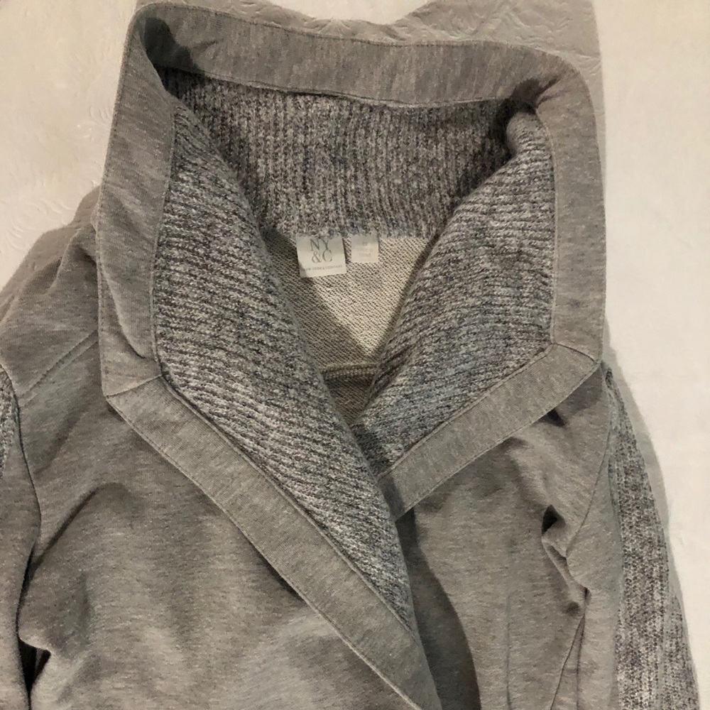 New York & Company Gray Sweater Jacket